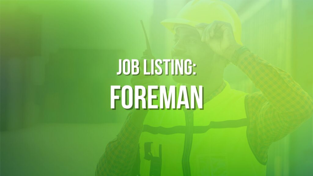 Telecommunications Foreman